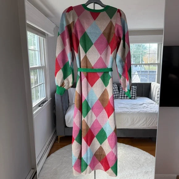 Boden Crew Metallic Jacquard Dress 8 - Picture 10 of 13